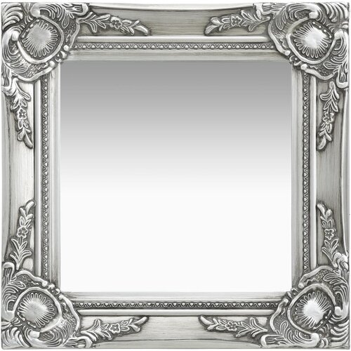 vidaXL Zidno ogledalo u baroknom stilu 40 x 40 cm srebrno Cijene