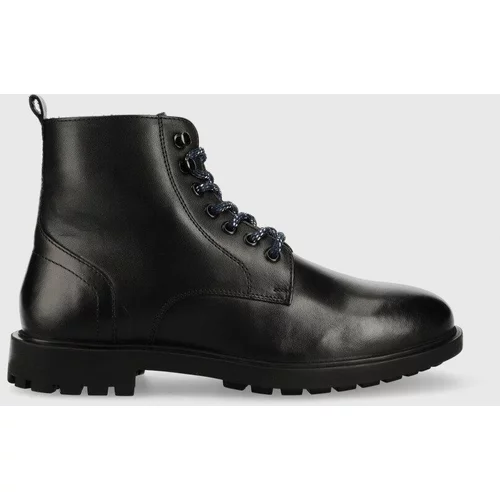 Sisley Kožne cipele za muškarce, boja: crna