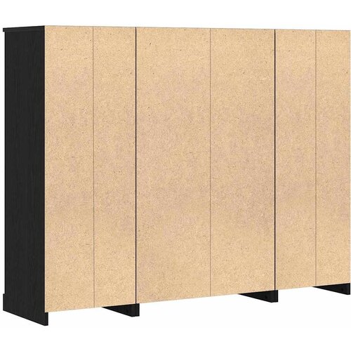  Highboard Crni hrast 132 x 35.5 x 103.5 cm Konstruirano drvo Slike