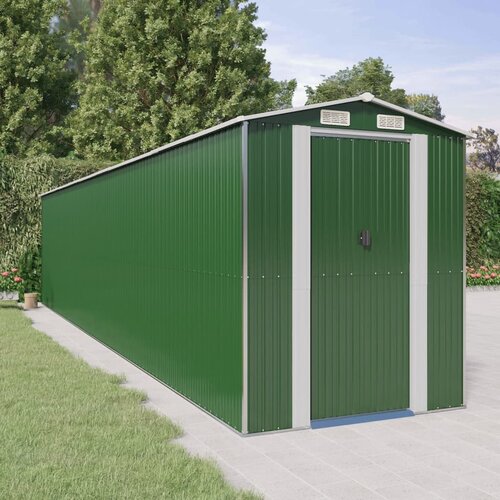 vidaXL vrtna lopa zelena 192x938x223 cm pocinkano jeklo Cene