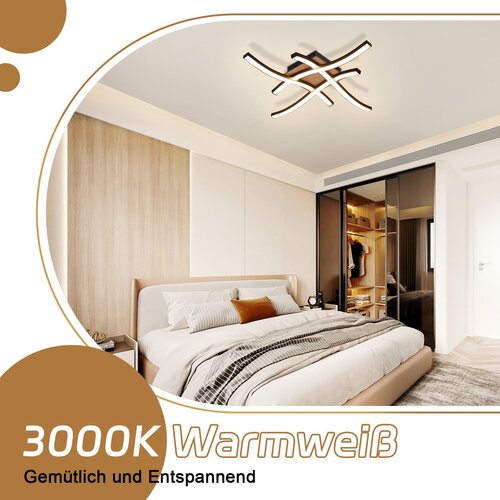 Nettlife LED stropna svetilka 24W lesena 3000K toplo bela moderna oblika črna kovina, (22111248) Cene