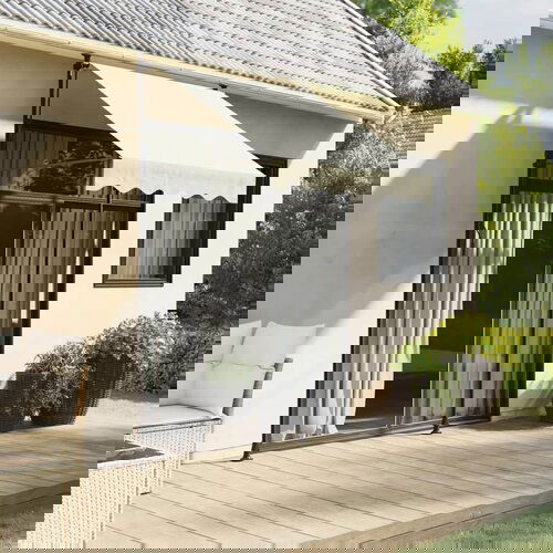 VidaXL Tenda na uvlačenje krem 150 x 150 cm od tkanine i čelika Slike