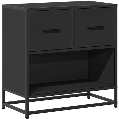 Maison Chic Nočna omarica - Nočna miza črna 60x31x60 cm inž. les in kovina, (21687955) Slike