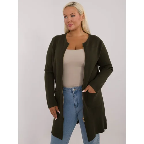 Fashion Hunters Khaki sweater plus size with closure