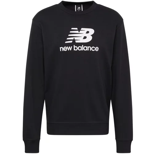 New Balance Sweater majica 'Essentials' crna / bijela
