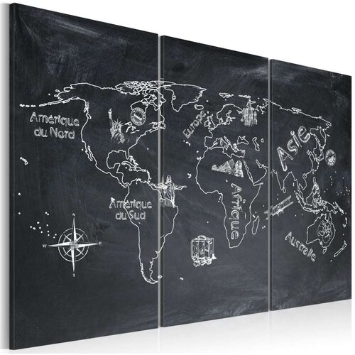  Slika - Geography lesson (French language) - triptych 120x80 Slike