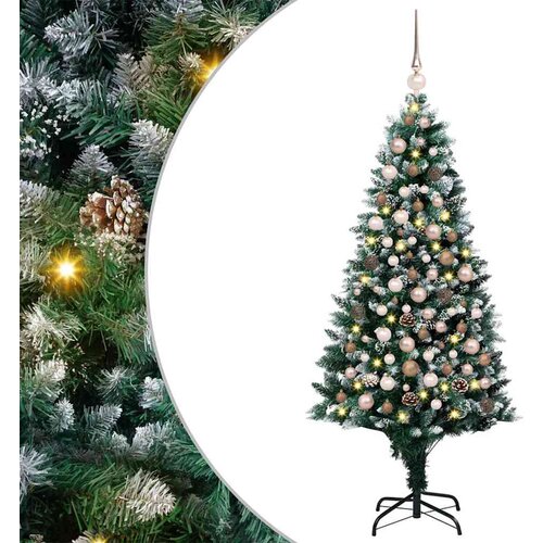 vidaXL Umestno božično drevo Zelena 180 cm PVC, jeklo in plastika Cene