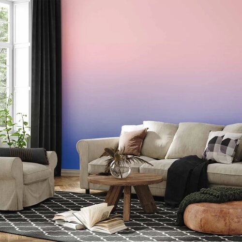  Foto tapeta - Pink Dawn - Gradient Background from Pink to Cool Blue 200x140 Premium Cijene