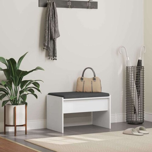  Klupa za hodnik s jastukom Bijelo 60 x 38 x 46 cm Cijene