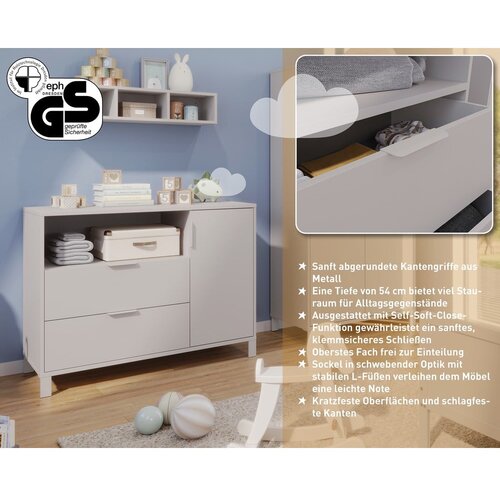 Germania krem dječja komoda 115x92x54 cm alkmaar &amp;ndash; Slike