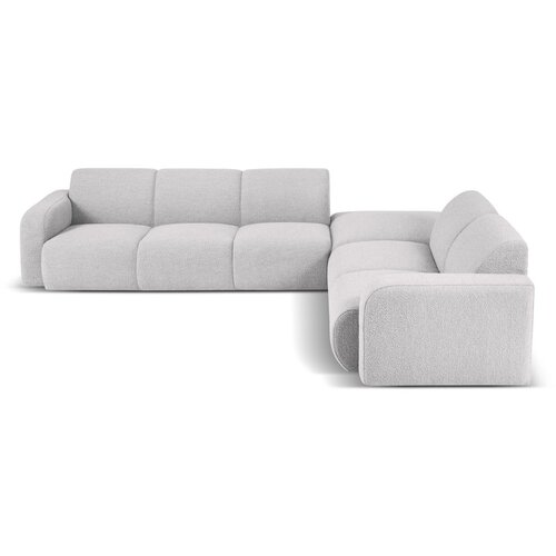 Micadoni Home Svijetlo siva kutna garnitura od boucl&amp;eacute; tkanine (s desnim kutom) Molino &amp;ndash; Slike