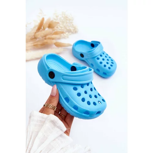 Kesi Crocs Slides Light Blue Percy Kids Foam