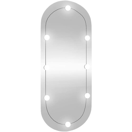 Maison Chic Stensko Ogledalo - Zrcalo - Kozmetično ogledalo z LED lučkami 45x100 cm stekleno ovalno, (21698165) Cene