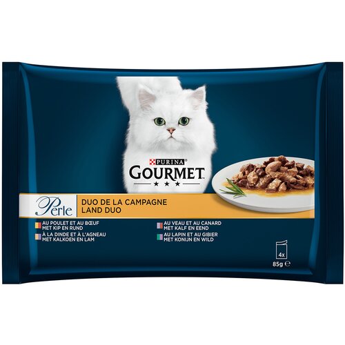 Gourmet Poskusno pakiranje Perle 4 x 85 g - Miks 6 (4 sorte Duo z dežele) Cene
