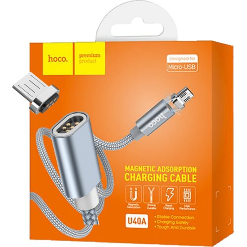 hoco. USB kabel za pametni telefon, kovinski magnetni, micro USB, 2.0 A - U40A Magnetic microUSB Cene