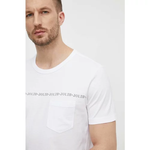 Liu Jo Pamučna majica za muškarce, boja: bijela, s tiskom
