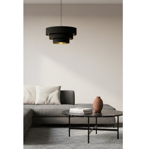  Brilagi - Visilica na sajli LUNETA 1xE27/60W/230V prečnik 40 cm crna/zlatna Slike