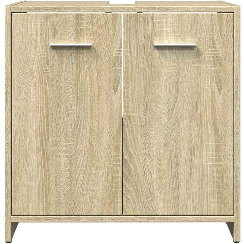 Ormarić za umivaonik boja hrasta 60x33x60 cm konstruirano drvo Smeđa Slike