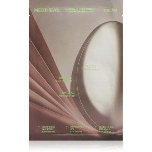 Mediheal Retinol Collagen Cream Lifting Mask učvrstitvena maska za obraz za intenzivno vlažnost 1 kos Slike