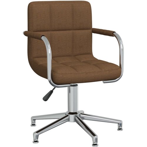 vidaXL Okretna blagovaonska stolica od tkanine smeđa Cijene