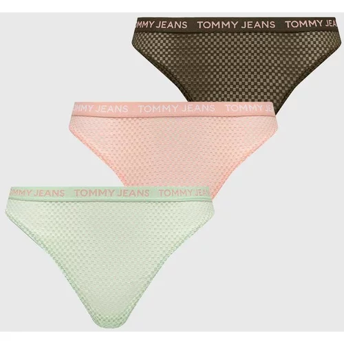 Tommy Jeans Tangice 3-pack zelena barva