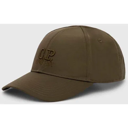 C.P. Company Kapa sa šiltom Chrome-R Logo Cap boja: zelena, s aplikacijom, 16CMAC147A005904A