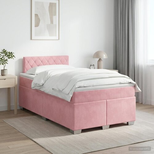  Boxspring krevet s madracem Ružičasta 120 x 200 cm Bar&scaron;un Cijene