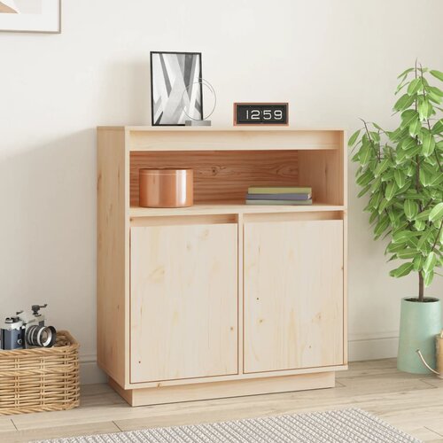 VidaXL Komoda 70x34x80 cm trdna borovina Slike