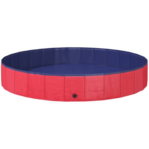 VidaXL Bazen za pse &amp;Oslash;200 x 30 cm Debeli PVC Crvena - Crvena 200 x 30 cm Slike