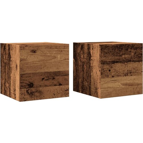 VidaXL Stenska TV omarica 2 kosa starinski les 30,5x30x30 cm, (21606702) Slike