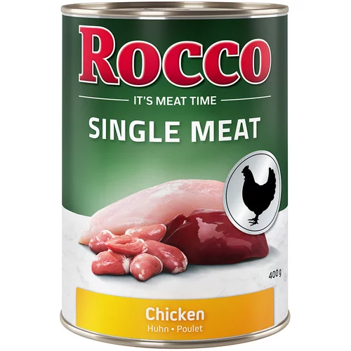 Rocco 5 + 1 gratis! Single Meat 6 x 400 g - Piletina