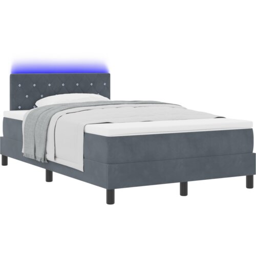 VidaXL Box Spring Krevet s Madracem Tamno Sivi Mali Dupli Bar&amp;scaron;un Slike