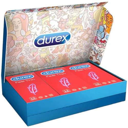 Durex Feel Thin - pakiranje kondoma realističnog osjećaja (3 x 12 kom)