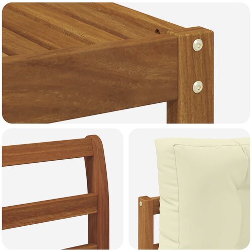  Set vanjskih sofa 6 kom. Prirodna i krem Smeđa 329 x 170,5 x 73 cm Slike