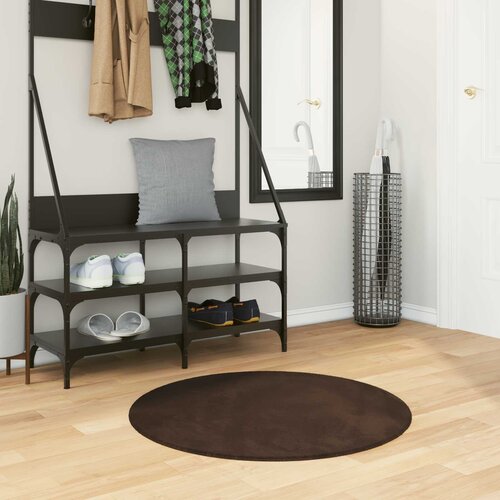  Srednje pahuljasti, mekana i periva prostirka HUARTE Smeđa &amp;Oslash; 80 CM Slike