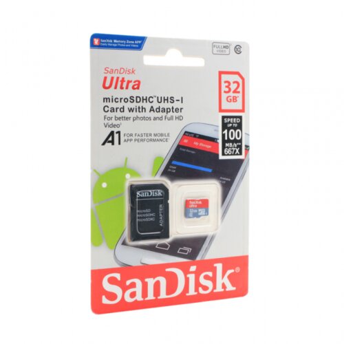 San Disk memorijska  kartica sdhc 32GB ultra micro 100MB/s class 10 sa adapterom cn Cene