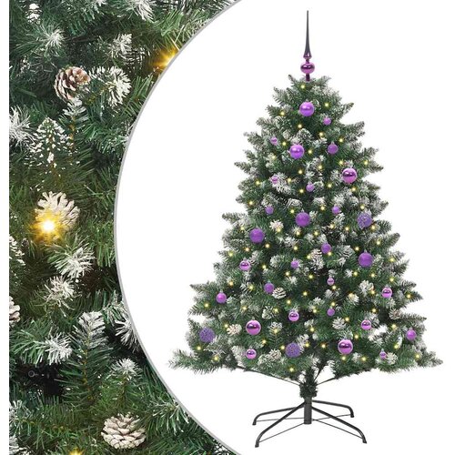  Umjetno božićno drvce Zelena 150 cm PVC, Plastika i Čelik Slike