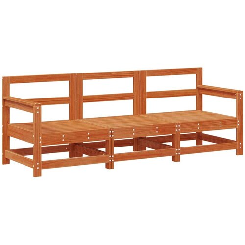  Sekcionalna sofa 3 Komad Vosak Smeđa Masivna borovina Slike