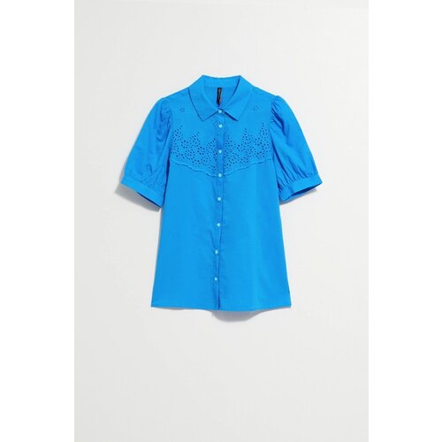 Moodo LADIES SHIRT L-KO-4040 FRESH BLUE Cene