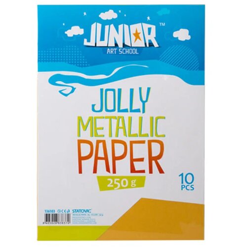 Junior jolly Metallic Paper, papir metalik, A4, 250g, 10K, odaberite nijansu Žuta Slike