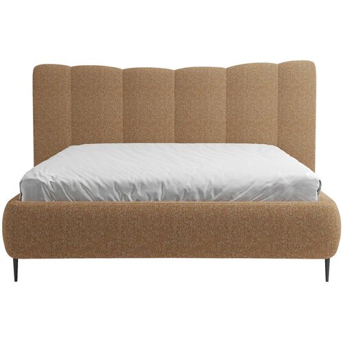MID.YOU OBLAZINJENA POSTELJA 140 cm x 200 cm , les, tekstil, leseni material terakota Slike