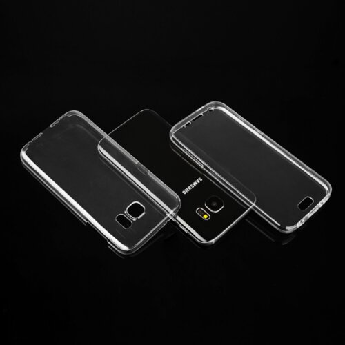  Silikonski ovitek spredaj + zadaj za samsung galaxy S7 edge G935 - prozoren Slike
