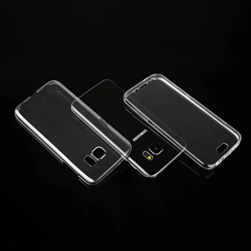  Silikonski ovitek spredaj + zadaj za Samsung Galaxy S7 Edge G935 - prozoren
