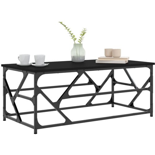  Stolić za kavu crni 100 x 50 x 40 cm konstruirano drvo Slike