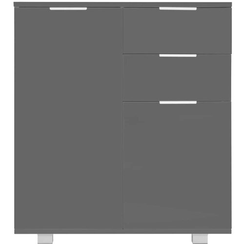  Komoda visoki sjaj siva 71x35x80 cm od iverice Slike