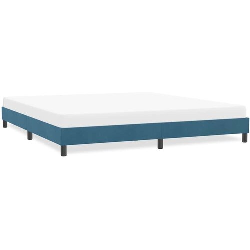  posteljni okvir brez vzmetnice temno modra 180x220 cm žamet, (21829119) Slike