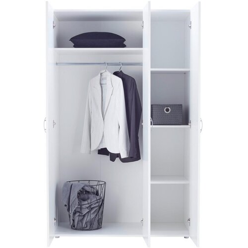 M&amp;ouml;max omara za oblačila basic, bela, &amp;scaron;. 111 cm Slike