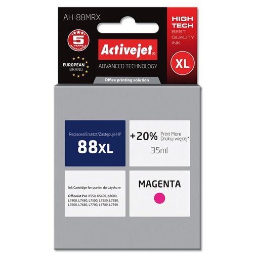 Activejet magenta črnilo hp 88XL C9392AE Slike