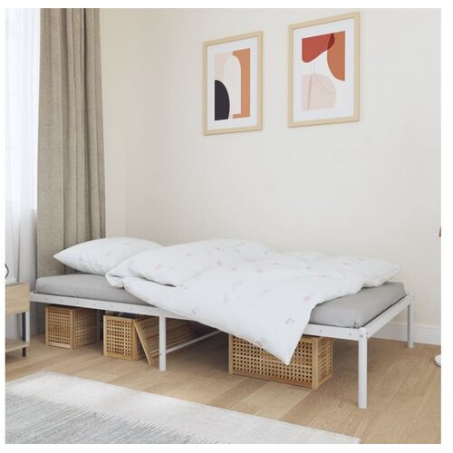  Metalni okvir za krevet bijeli 100x190 cm Cene
