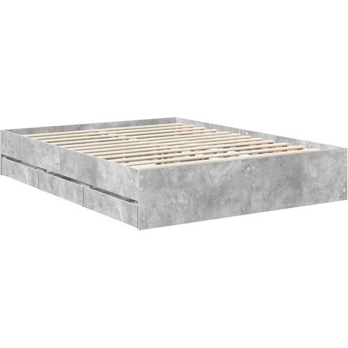  Krevetna konstrukcija s ladicama Betonski sivi 150 x 200 cm Siva 206 x 153 x 100 cm Slike